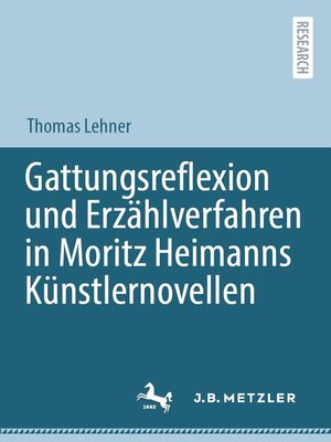 cover image of Gattungsreflexion und Erzählverfahren in Moritz Heimanns Künstlernovellen